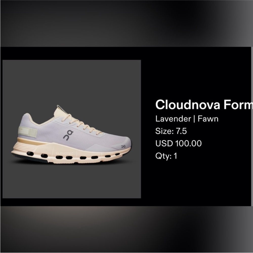 On Cloudnova Form Lavender/Fawn Athletic Shoes - Women